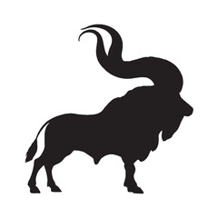 Ankole Watusi Silhouette Vector - High-Resolution Wildlife Cattle Artwork for Nature-Themed Projects - Ankole Watusi Vector - Ankole Watusi Icon - Ankole Watusi Illustration

