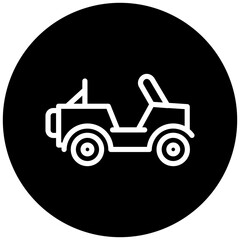 Army Car Icon Style
