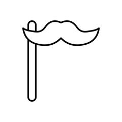 Moustache Prop Vector icon