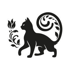 Cat Silhouettes in Motion