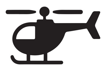Helicopter Transportation Silhouette Symbol for Aerial Transport Needs