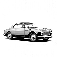 Obraz premium retro car vector illustration