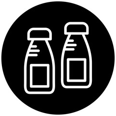 Milk Bottles Icon Style
