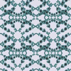 Seamless pattern with hearts and lettering