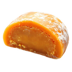 Sweet Potato Mochi Cake Isolated on Transparent Background