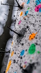 Abstract Ink Splashes on a Surface