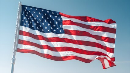 Fototapeta premium American Wave Flag