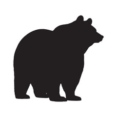 Bear Silhouette Vector - Bold and Intimidating Animal Symbol for Logos and Digital Art - Bear Vector - Bear Icon - Bear Illustration

