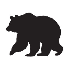 Bear Silhouette Vector - Timeless and Iconic Wildlife Symbol for Logos and Branding - Bear Vector - Bear Icon - Bear Illustration

