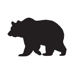 Bear Silhouette Vector - High-Quality Predator Clipart for Digital Art, Apparel, and Stickers - Bear Vector - Bear Icon - Bear Illustration

