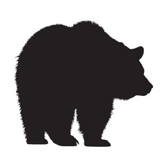 Bear Silhouette Vector - Dominant and Aggressive Beast Symbol for Wildlife and Nature Designs - Bear Vector - Bear Icon - Bear Illustration

