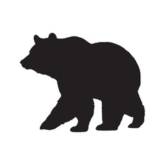 Bear Silhouette Vector - Minimalist and Bold Wildlife Clipart for Branding and Outdoor Art - Bear Vector - Bear Icon - Bear Illustration

