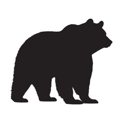 Bear Silhouette Vector - Majestic Wild Animal Graphic for Nature and Adventure Themes - Bear Vector - Bear Icon - Bear Illustration

