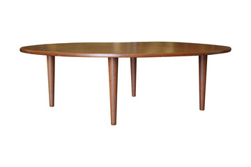 wooden table isolated on white background  Mid-Century Modern Scandinavian Coffee Table