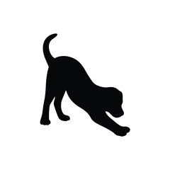 Black Dog Silhouettes in Vector Illustration