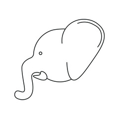 elephant icon on white