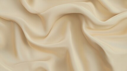 Fototapeta premium Cream fabric with soft gradient, smooth surface, minimalistic backdrop, conveying calm and simplicity. 