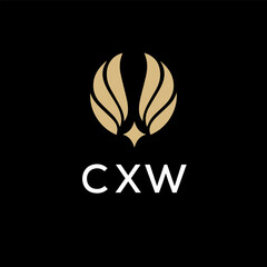 Fototapeta premium CXW creative minimalist letter logo.