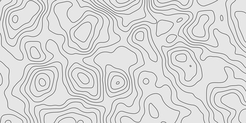 Obraz premium Abstract topography contour map background design. geometric black curve lines texture