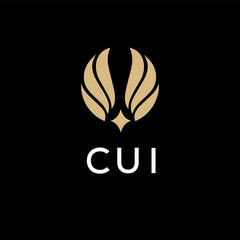 CUI creative minimalist letter logo.