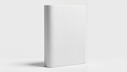Naklejka premium Minimalist white book mockup in studio, clean design concept