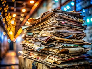 Overgrown Urban Decay: A Pile of Forgotten Literature and Documents