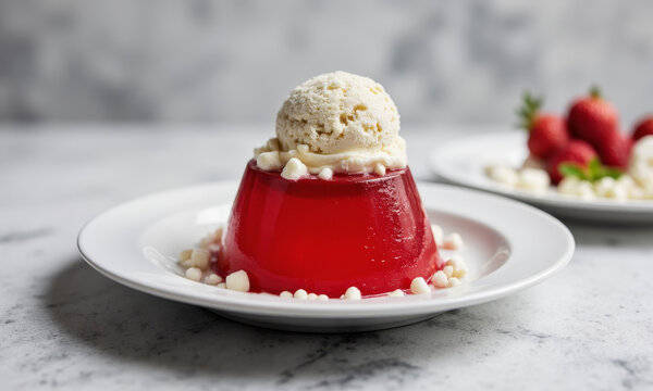 Jello and Ice-Cream Dessert