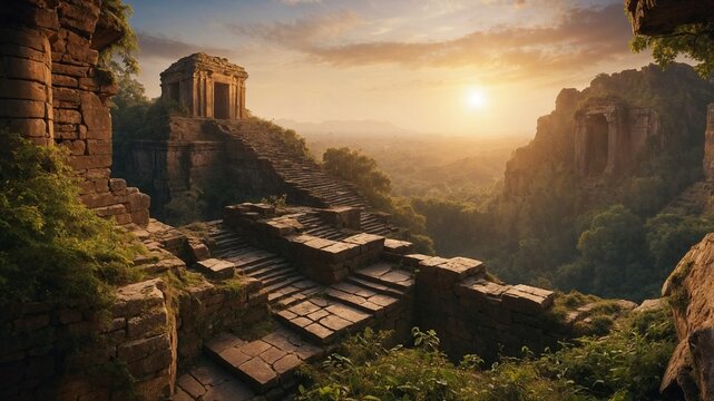 Ancient ruins in moutain