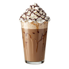 Indulge in a delicious mocha coffee with swirls of whipped cream and chocolate drizzle Perfect for coffee lovers and sweet tooth cravings