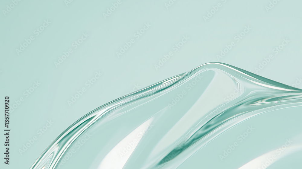 Poster abstract water wave: a mesmerizing display of water, with a graceful curve and a hint of transparenc