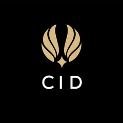 Fototapeta premium CID creative minimalist letter logo.