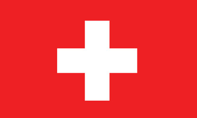 Switzerland flag vector icon. Switzerland National Flag design. simple flat design. Vector clipart or icon