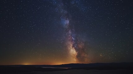 Fototapeta premium Breathtaking Milky Way stretching across the night sky with detailed star clusters on an abstract background