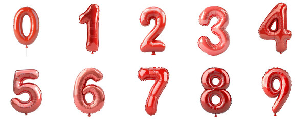 Red balloon creative numbers