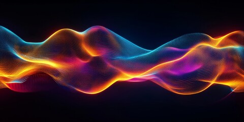 Obraz premium Dynamic Colorful Abstract Digital Wave