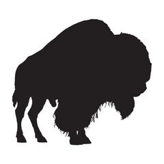 Bison Silhouette Vector - Bold and Strong Buffalo Graphic for Logo Designers - Bison Vector - Bison Icon - Bison Illustration

