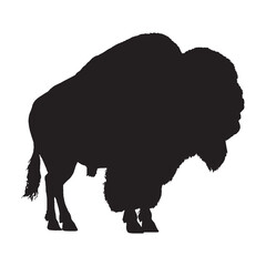 Bison Silhouette Vector - Premium Quality Prairie Animal Artwork for Digital Designers - Bison Vector - Bison Icon - Bison Illustration

