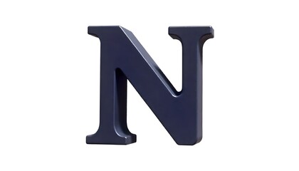 logotype letter N white background