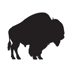 Bison Silhouette Vector - Strong and Powerful Buffalo Graphic for Branding and Logos - Bison Vector - Bison Icon - Bison Illustration


