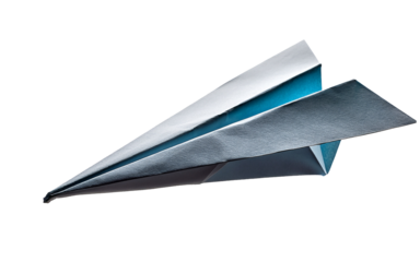 paper plane isolated on white