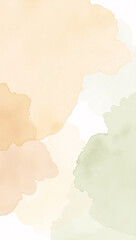 Minimalist watercolor background with soft pastel organic shapes
