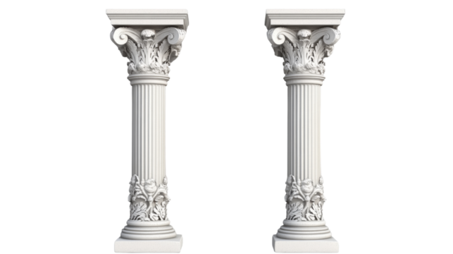 classic column isolated on transparant background 