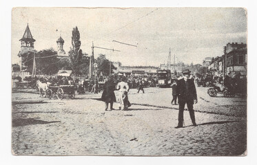 Galician Square (now Victory Square) & St. John Chrysostom Iron Church. Lviv, 1900s. Vintage photo