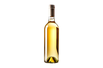 Fototapeta premium A bottle of white wine Isolated on White and Transparent Background PNG Image.