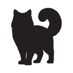 Cat Silhouette Vector - High-Resolution Pet Graphic - Cat Vector - Cat Icon - Cat Illustration

