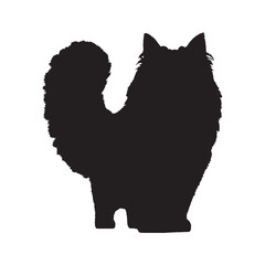 Cat Silhouette Vector - Decorative Animal Clipart - Cat Vector - Cat Icon - Cat Illustration

