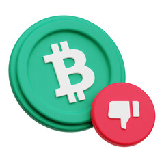 Fototapeta premium bitcoin cash crypto 3d icon isolated on the transparent background