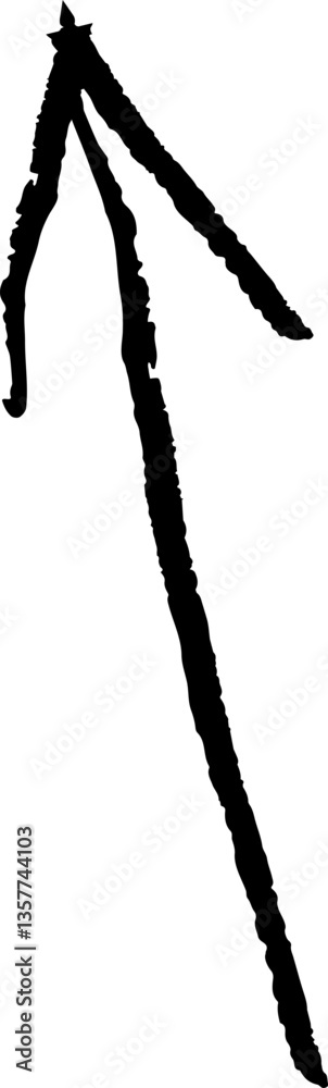 Poster black upward pointing arrow sketched in chalk on a chalkboard, creating a clear visual representatio