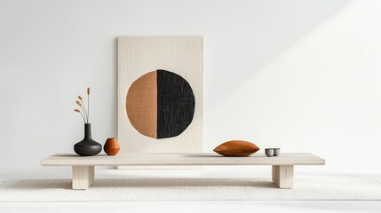 Minimalist Living Room Decor with Modern Art