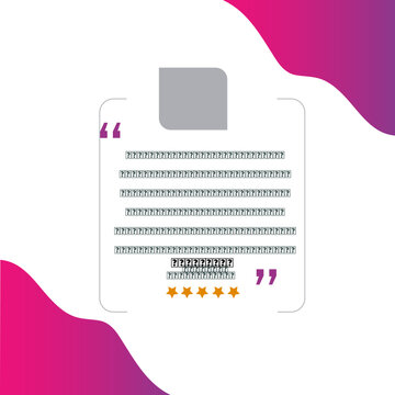 Client testimonial template design. Modern and simple design template with blue and purple colour.